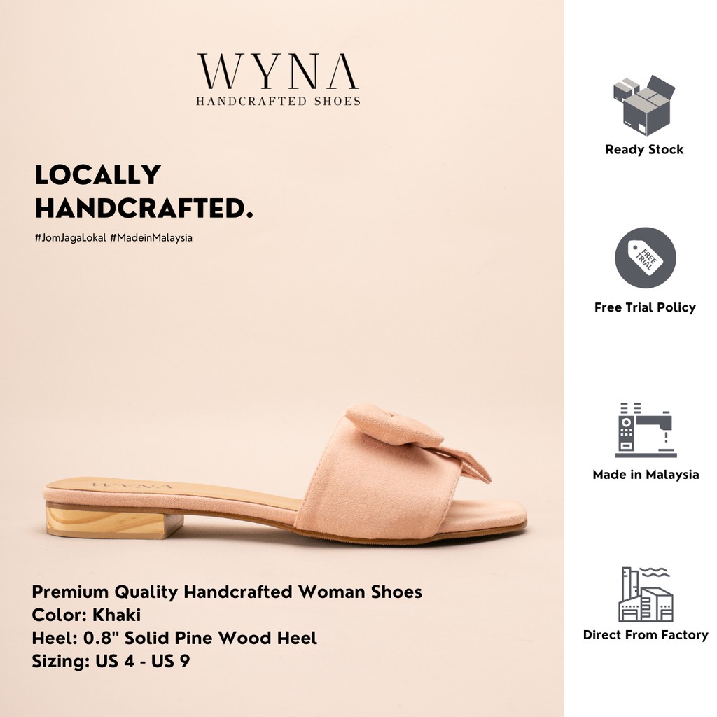 WYNA Handcrafted Woman Sandals - Khaki