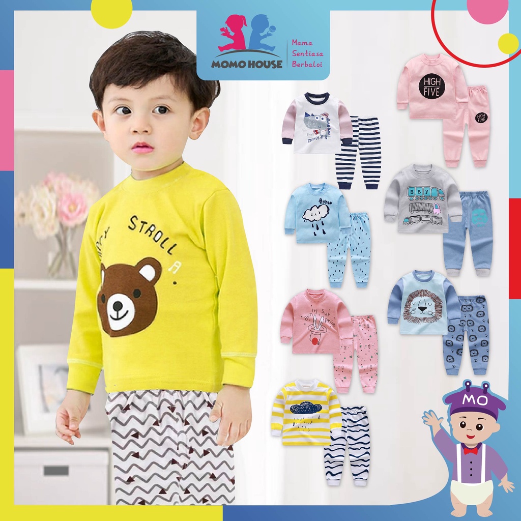 Newborn Pyjamas Baby Sleepsuit Long Sleeve Set Baju Tidur Bayi (BM003
