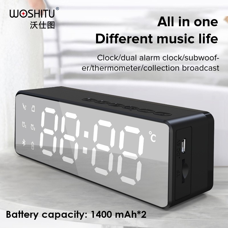 bluetooth speaker with clock display