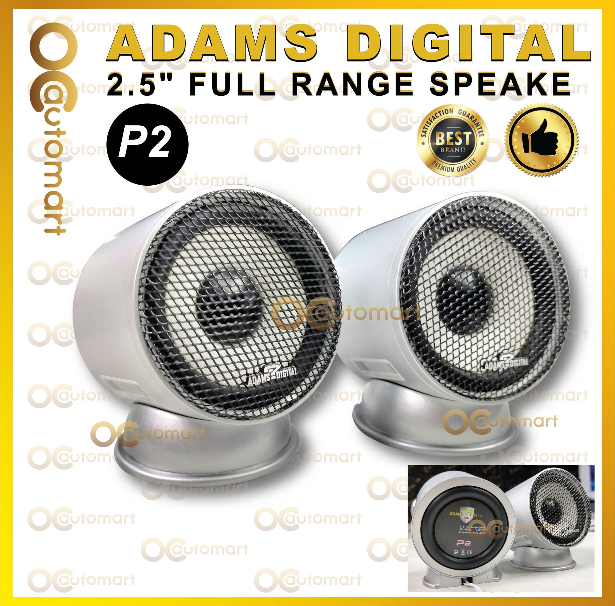 Adams Digital P2 2.5" Full Range Speaker (RMS 60watts/150watts)
