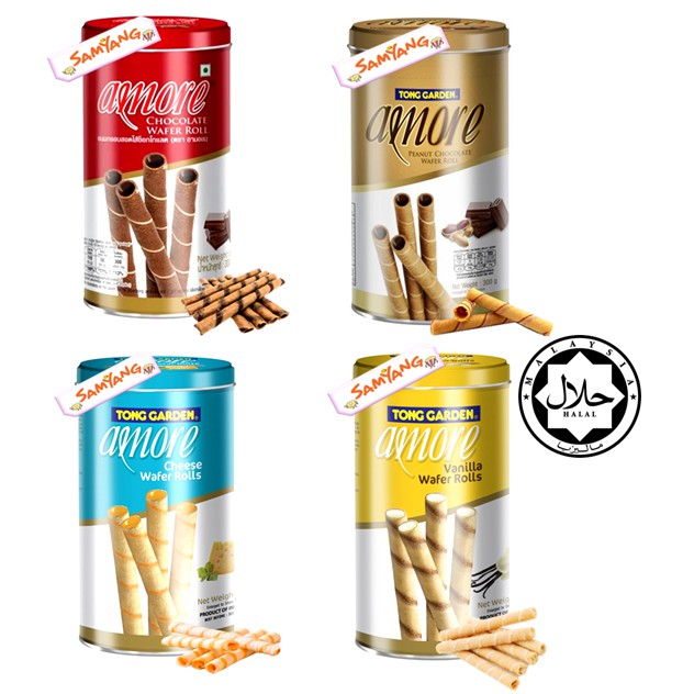 Tong Garden Amore Wafer Roll Chocolate / Peanut Chocolate / Cheese