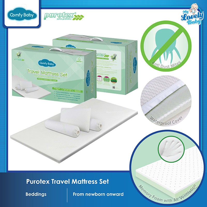 comfy baby travel mattress set