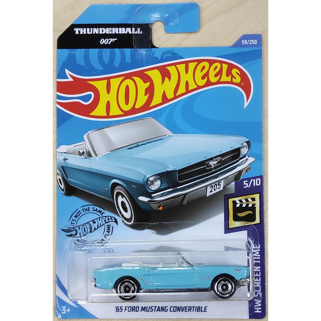 Details about   2020 Hot Wheels '65 Ford Mustang Convertible JAMES BOND #59 Lgt Blue Set of 2 
