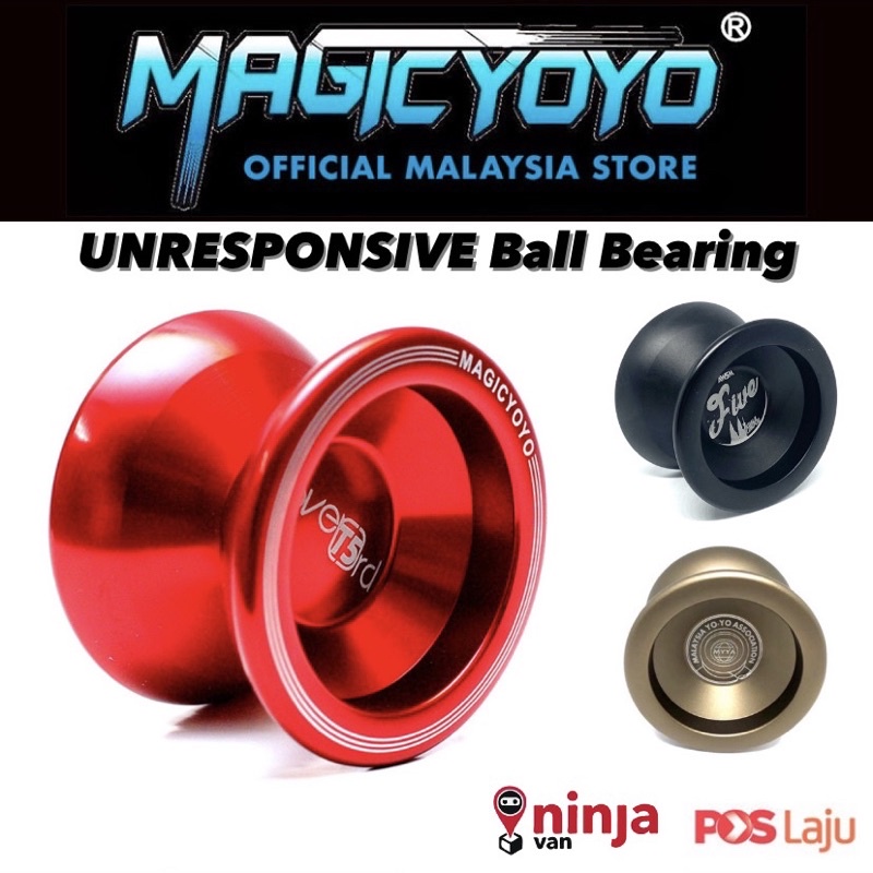 VOSUN yoyo Premium Unresponsive yoyo Aluminum Steel yoyo with Long Spinning Ball Bearing and Parts KiSA Gold 