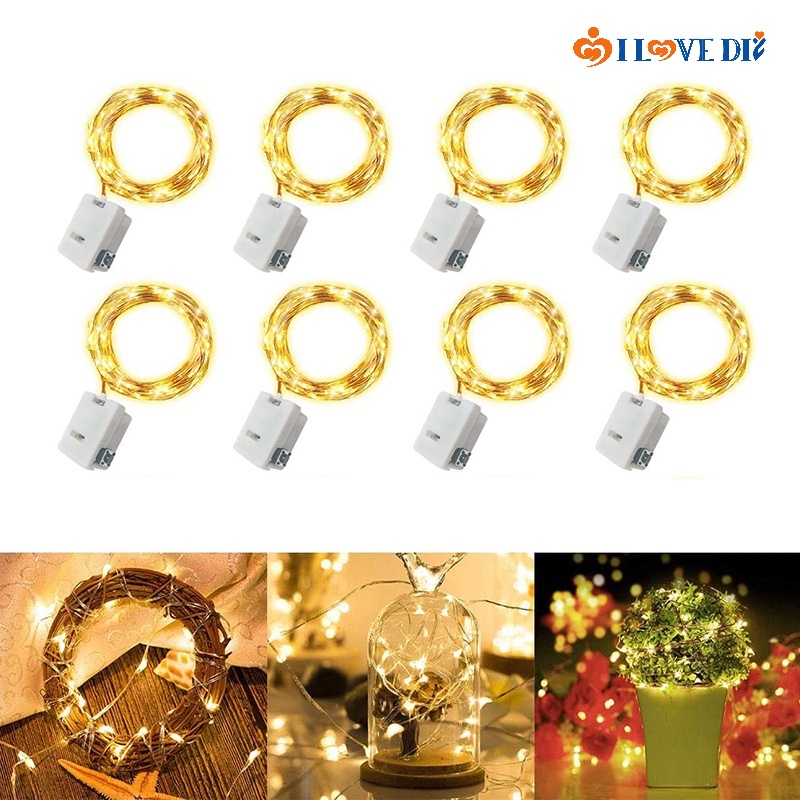 Colorful Glowing Battery Powered LED Copper Wire Garland Light/ Home DIY Decorative Starry Sky Lamp/ Romantic Bouquet Gift Box String Light