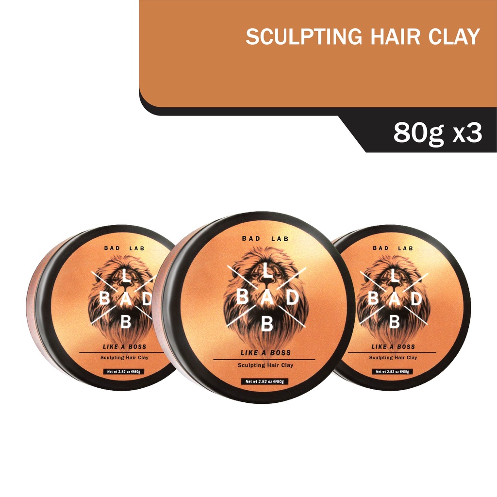 Bad Lab Sculpting Hair Clay (80g x 3) | Shopee Malaysia