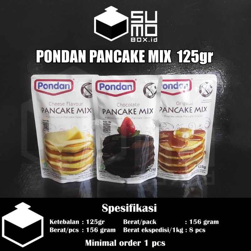 Pondan Pancakes Original Chocolate Cheese 125gr / Instant Pancake Cake