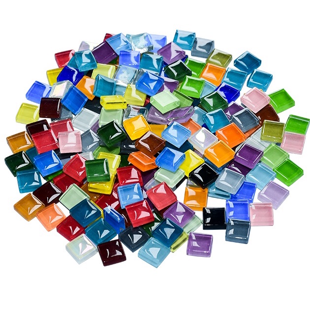 Colourful DIY Square Mini Mosaic Tiles 110 Pcs 1cm x 1cm