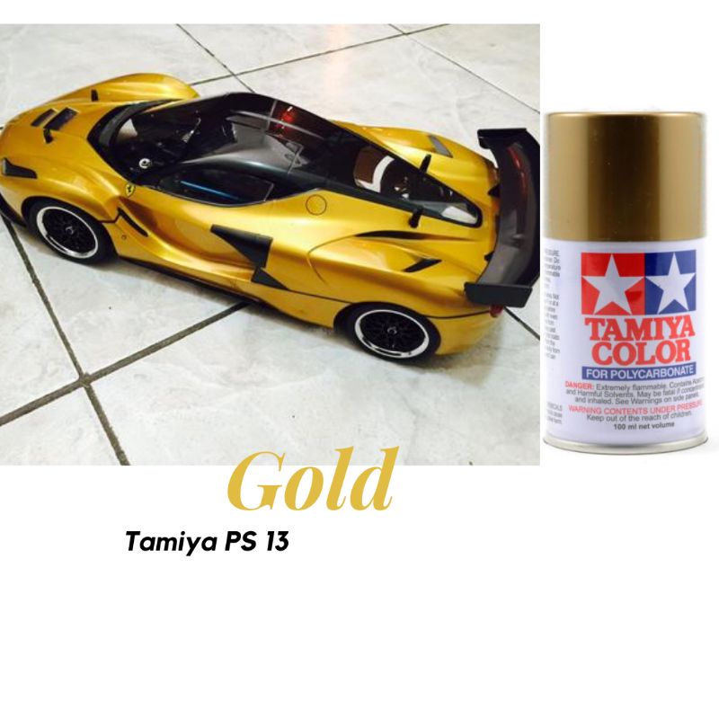 TAMIYA PS-13 GOLD POLYCARBONATE SPRAY PAINT | Shopee Malaysia