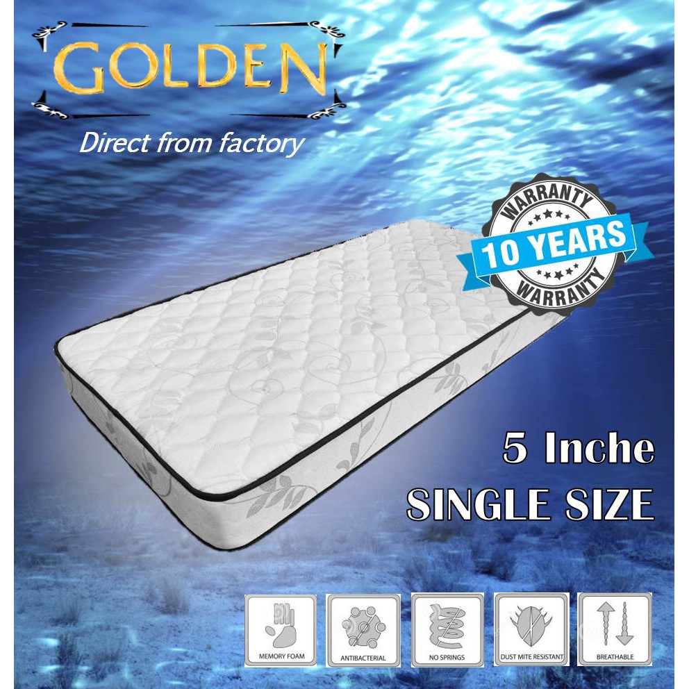 Golden Hotel SYNTHETIC LATEX SINGLE MATTRESS 5" Tilam Bujang 5 INCH 5