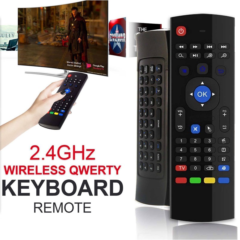 2.4GHz Wireless Keyboard Remote Qwerty Fly Air Mouse for Android TV Box XBMC 