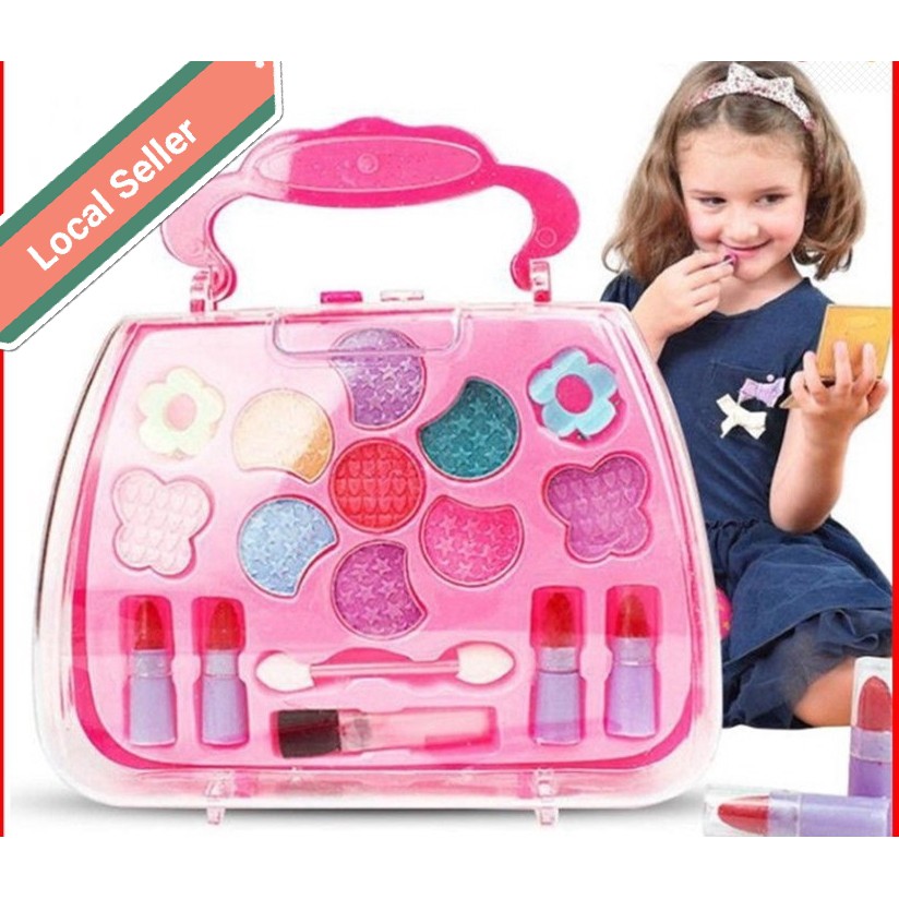 Ready Stock Local Seller Cute Girls Princess Pretend Makeup Set Kids