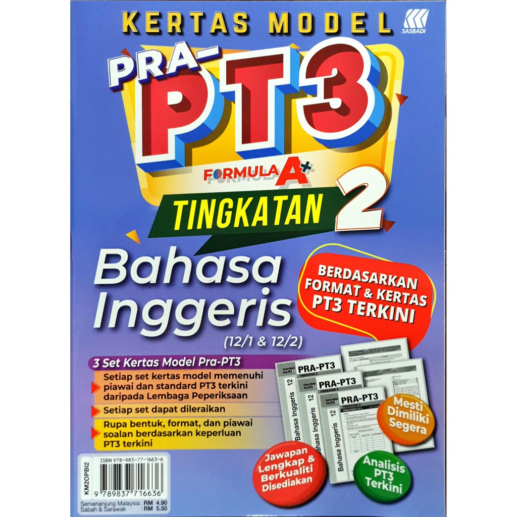 Buku Latihan Kertas Model Formula A Pt3 Tingkatan 2 Bahasa Melayu Inggeris Sains Matematik Geografi Sejarah Shopee Malaysia