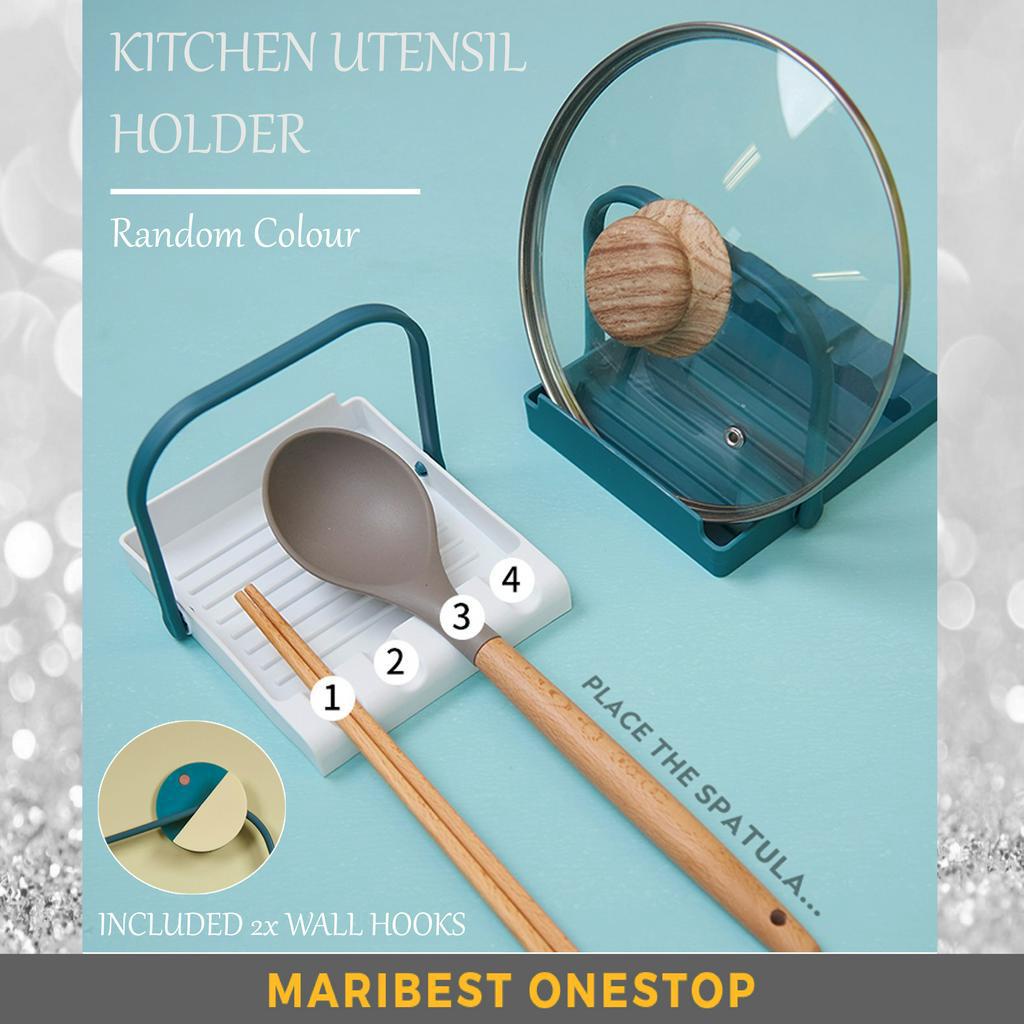 Spatula Holder Stand Cooking Utensil Organiser Shovel Pan Cover Pot Lid