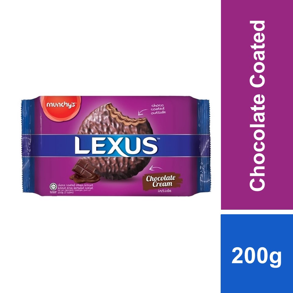  READY STOCK Munchy s Lexus Choco Coated Cream Biscuits 200g 
