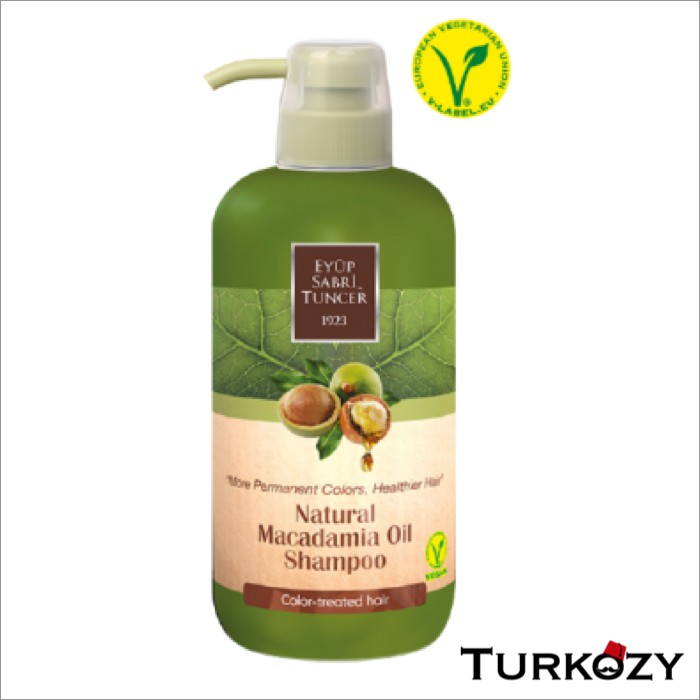 Eyüp Sabri Tuncer Natural Macadamia Oil Shampoo 600 Ml – Für Gefärbtes Haar, Mit 100% Natürlichem Macadamia-Öl, Vegan, Parabenfrei