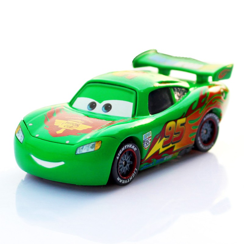 lightning mcqueen green car