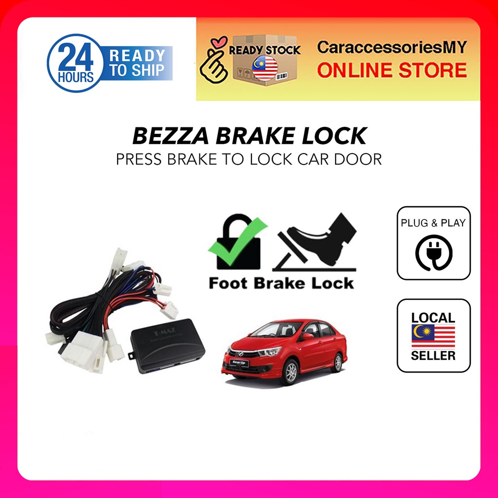 Perodua Bezza Plug & Play Brake Lock Module Auto Door Lock foot brake lock