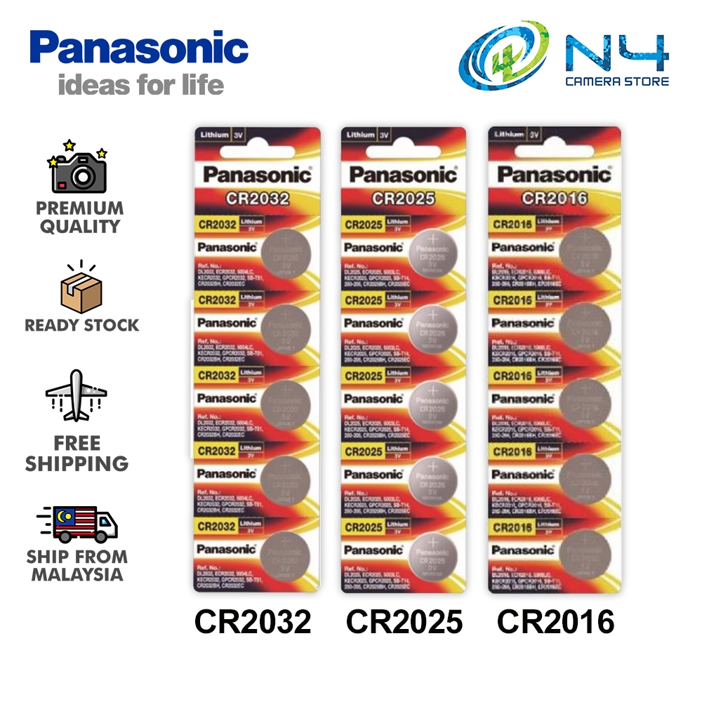 Panasonic Lithium 3V Battery CR2016 / CR2025 / CR2032 (Original