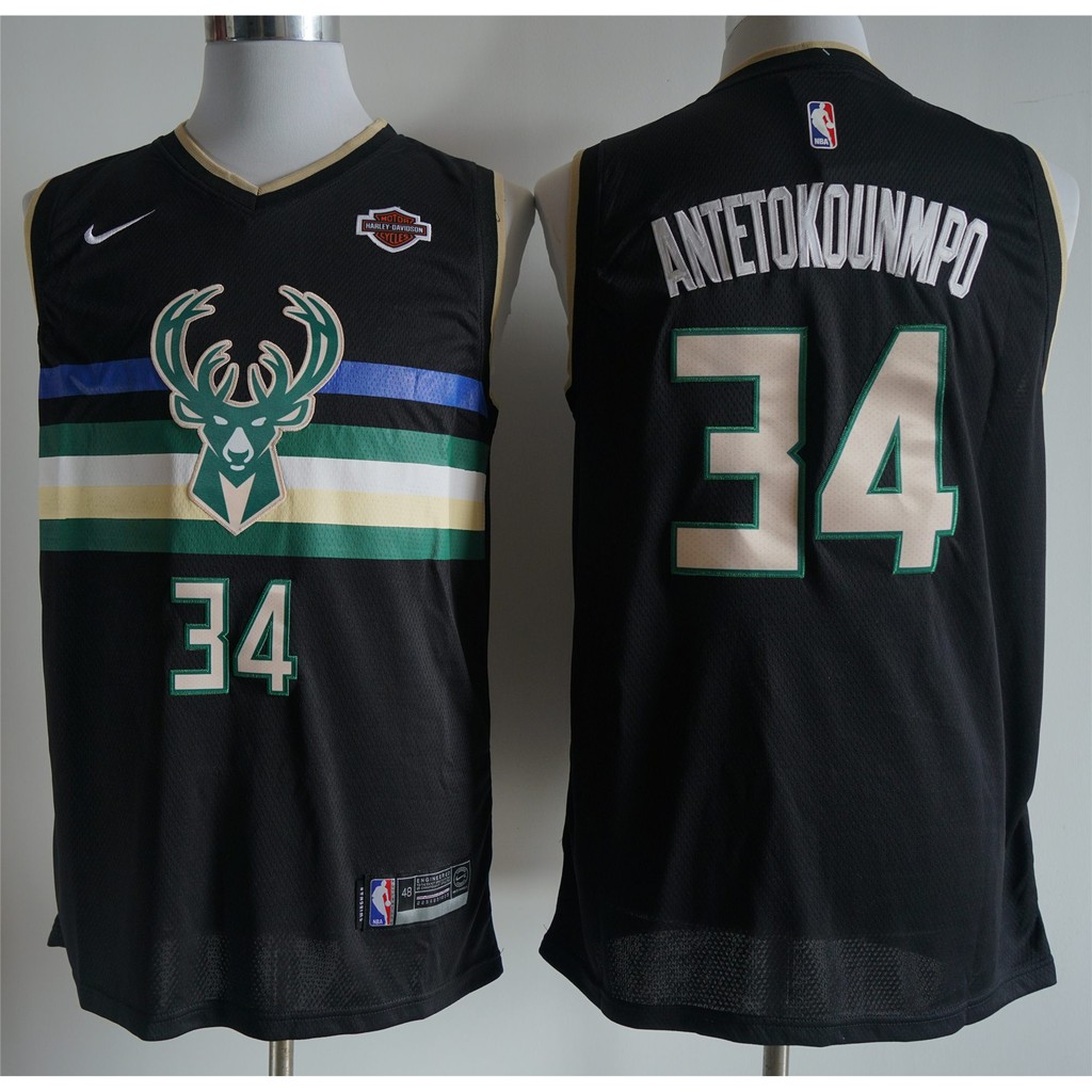 milwaukee bucks black jersey