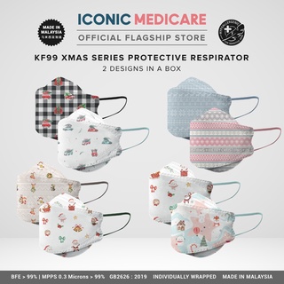Image of Iconic Medicare 4 Ply KF99/KF94 Medical Face Mask Respirator - Christmas Series (10pcs)