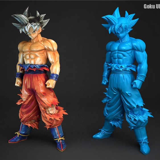 Goku Ultra Instinct 3D STL File for PLA ABS Filament and Resin 3D ...