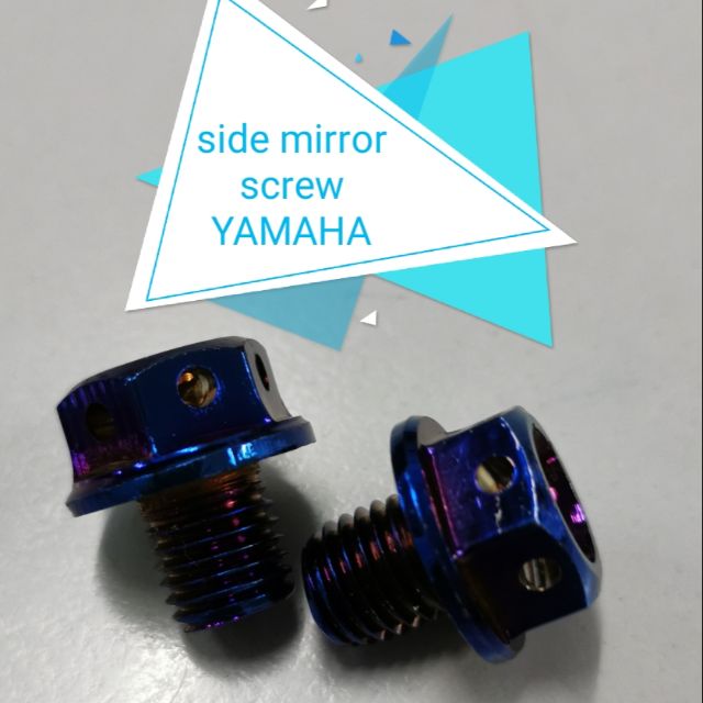 Yamaha / Honda side mirror screw / skru ( titanium ) 2pcs Shopee Malaysia