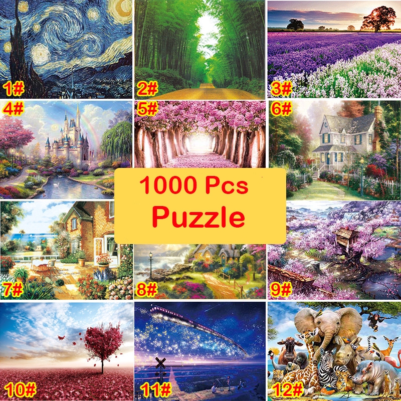 1000pcs Box Adult Puzzle Kids Jigsaw Educational Toys Gift Shopee Malaysia