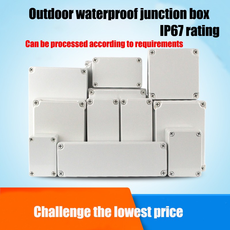 Waterproof Plastic Enclosure Box Electronic IP67 Project Instrument Case Electrical Project Box ABS Outdoor Junction Box Housing