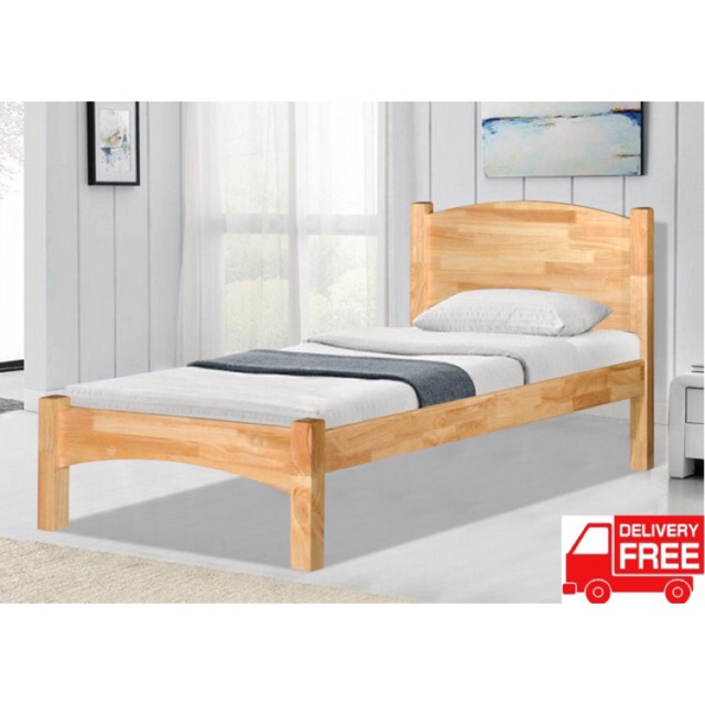 Furniture Art Full Solid Wood Single Bed Frame Katil Kayu Single Size Fa 1017 N Shopee Malaysia