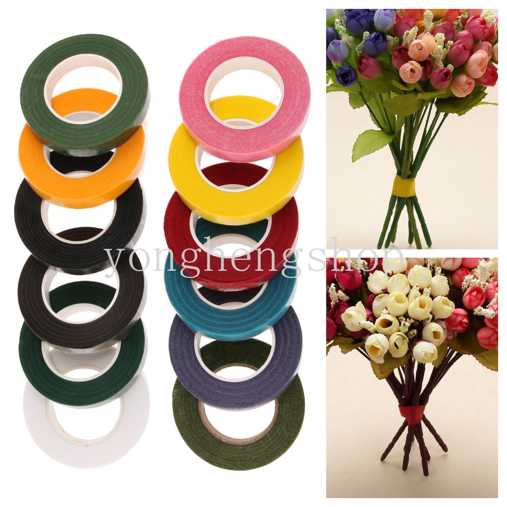 30yard/roll Self-Adhesive Bouquet Floral Stem Tape Artificial Flower Wrapping Tapes DIY Craft Florist Flower Decor Supplies