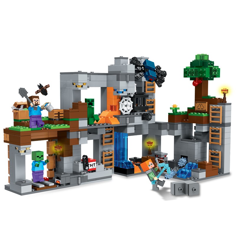 lego minecraft the mountain cave