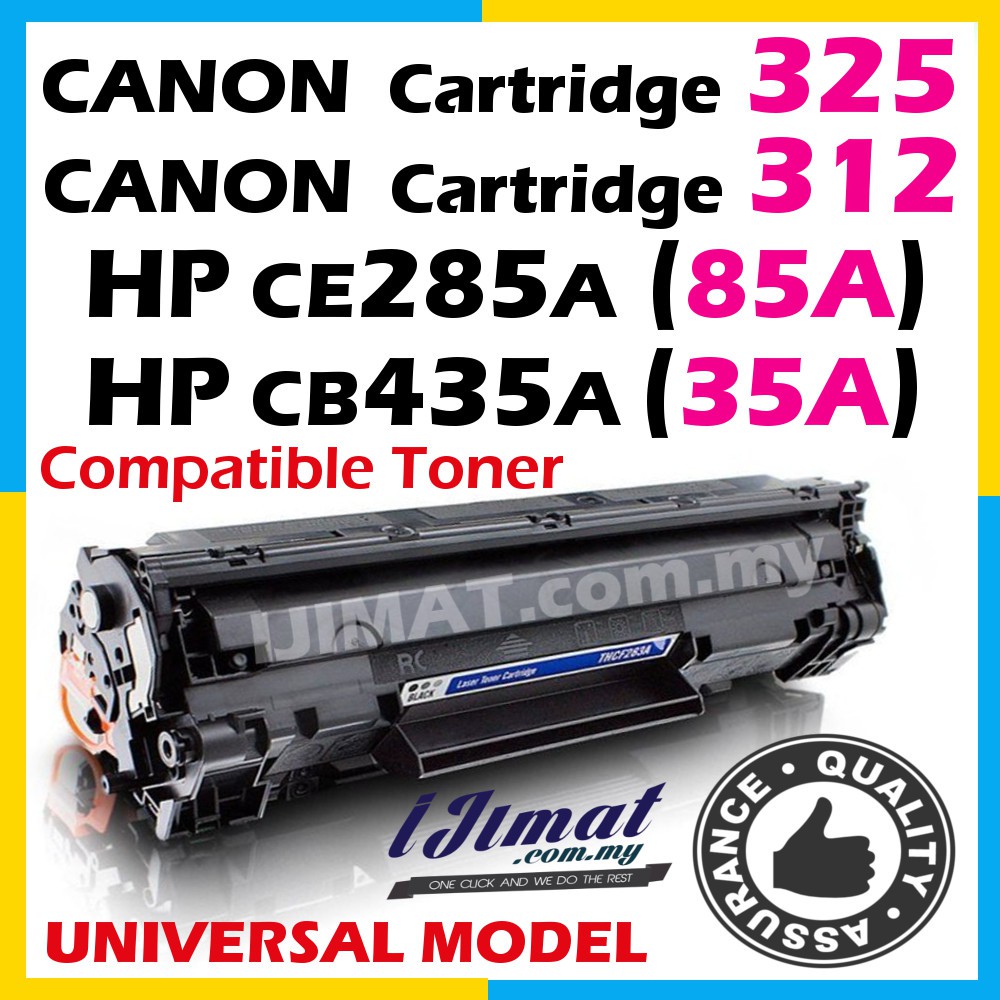 Compatibletoner Ce285a 85a Cb435a 35a Canon 325 Cartridge 312 Lbp3050 Lbp3010 Lbp6030 For Hp P1102 Mf3010 Lbp6030w M1132 Shopee Malaysia