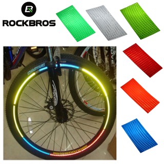 ROCKBROS Bike Wheel Rim DIY Light Decal Stickers Bicycle Reflective Sticker Cycling Safe Protector Accessories 6Colors