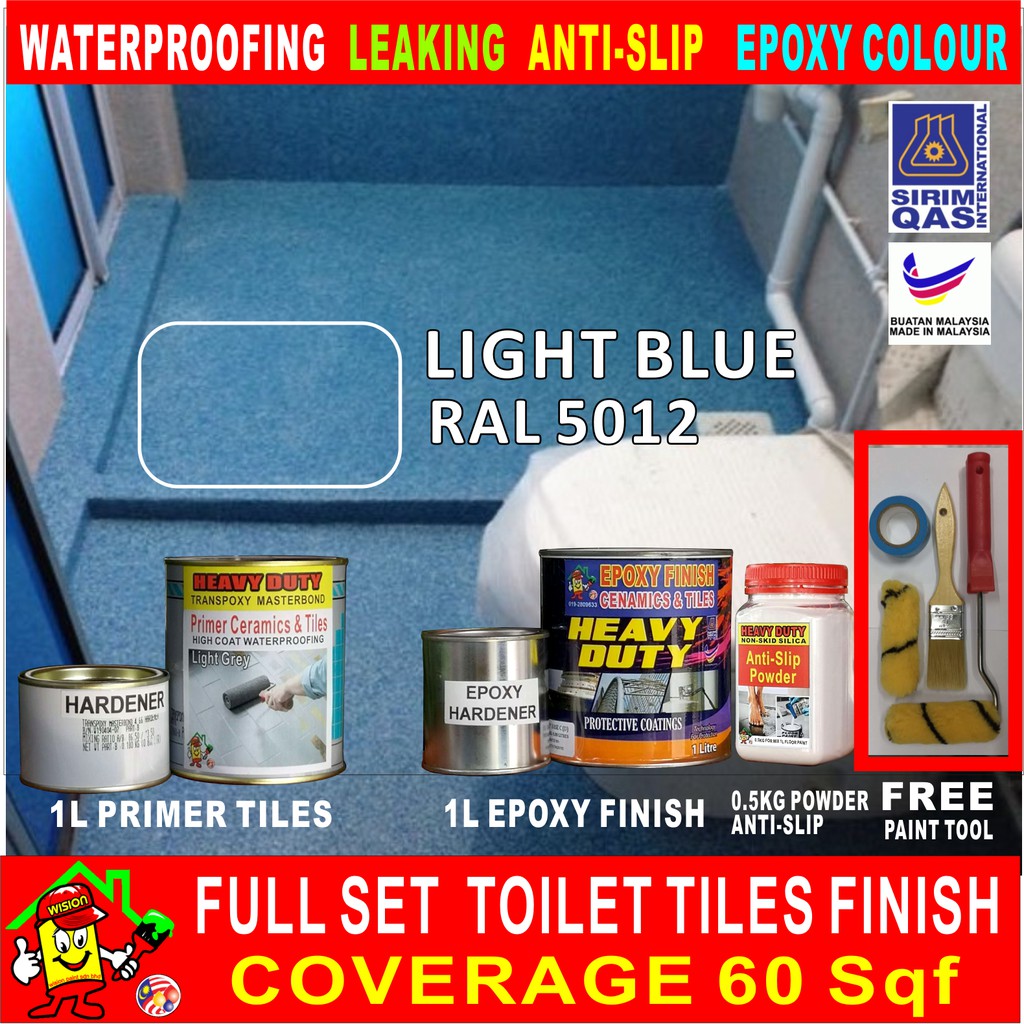 RAL 5012 FULL SET EPOXY PAINT FREE TOOLS RAL COLOUR 