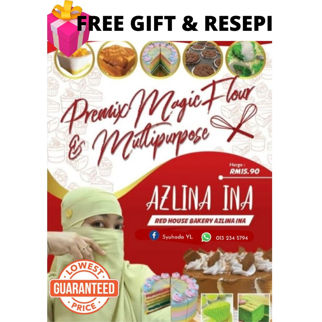 Reduce To Clear Selling Fast Azlina Ina Premix Magic Flour Tepung Mak Ina Shopee Malaysia