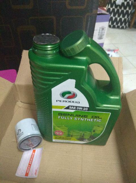 Fully Synthetic Perodua Bezza 0w20 Engine Oil (FREE OIL 