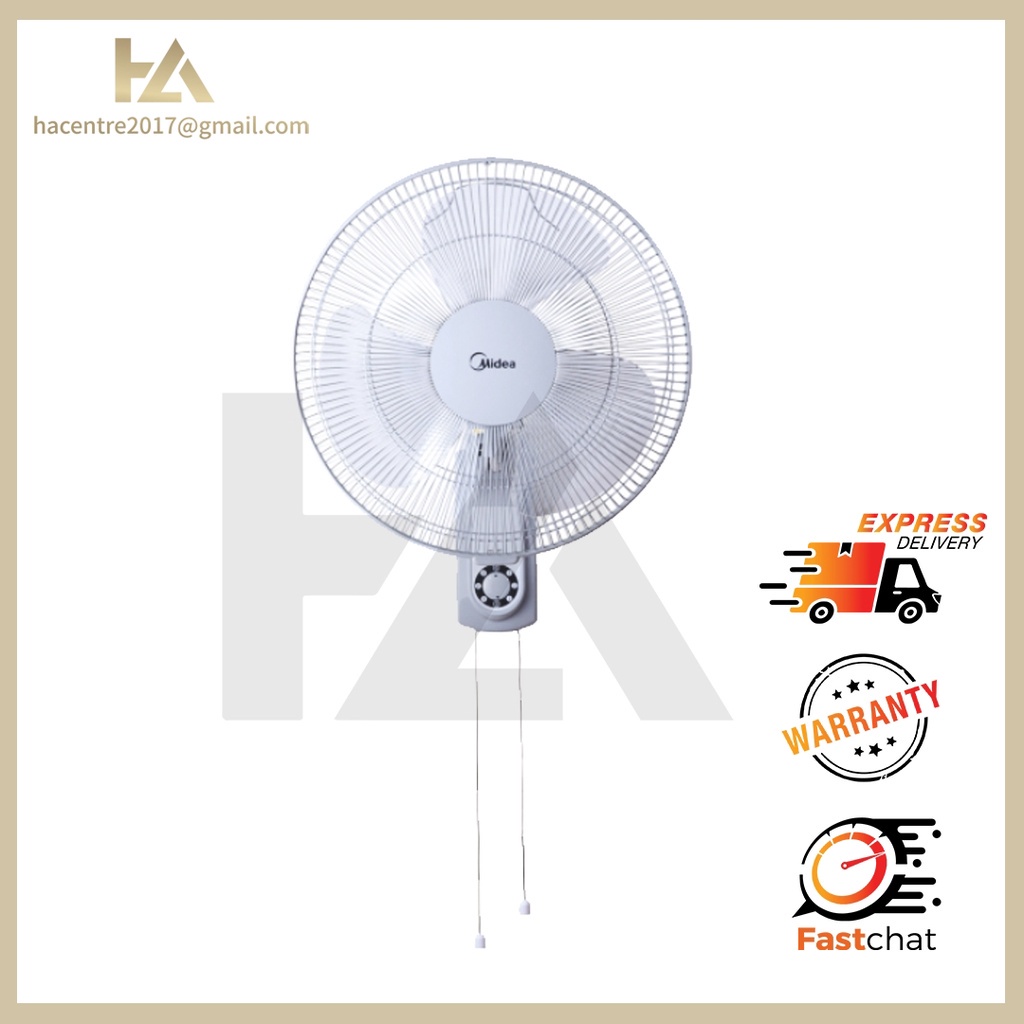 Midea 16 Wall Fan Mf 16fw6h Mf16fw6h 挂壁扇 壁扇 Kipas Dinding Shopee Malaysia