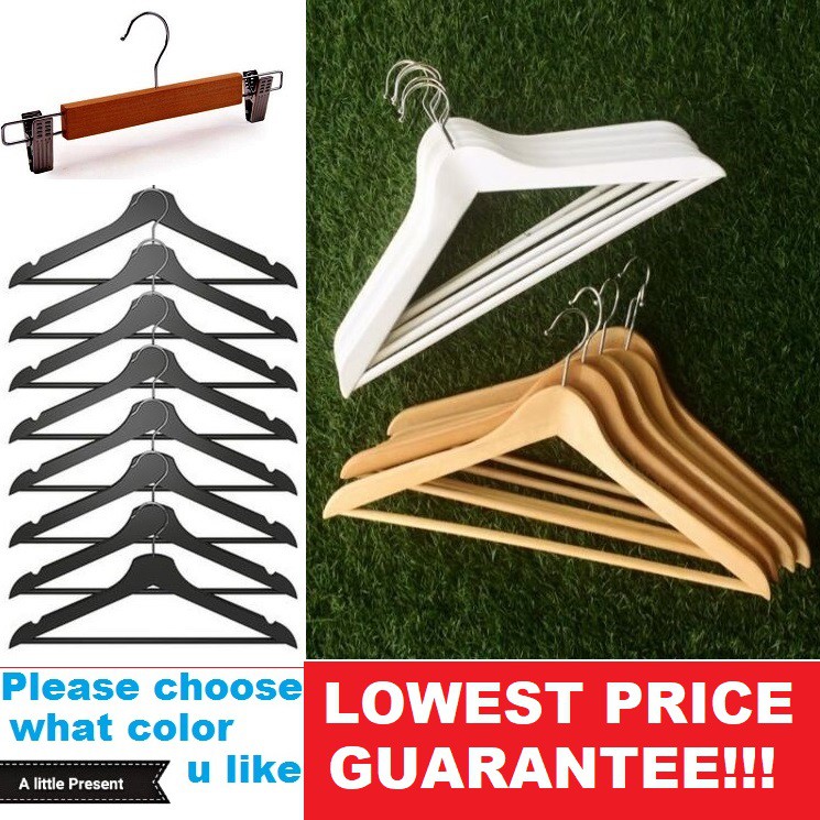 10 pcs High Quality Korean Style Boutique Solid Wooden Clothes Hanger ...