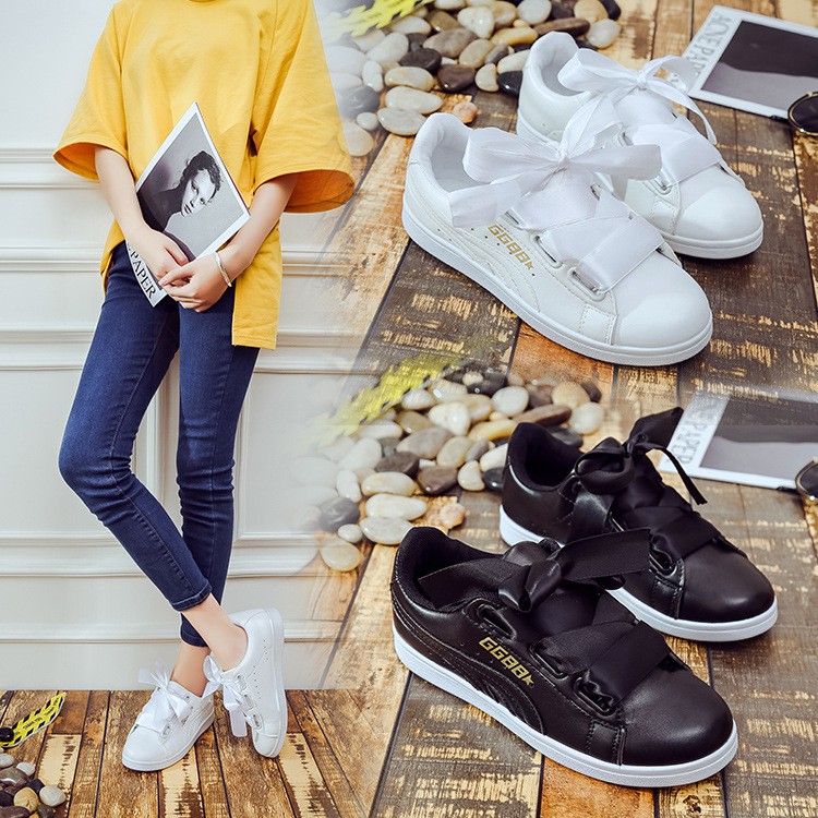2022 white shoes female ribbon Korean casual sports shoes 2022 white shoes female ribbon Korean casual sports shoes