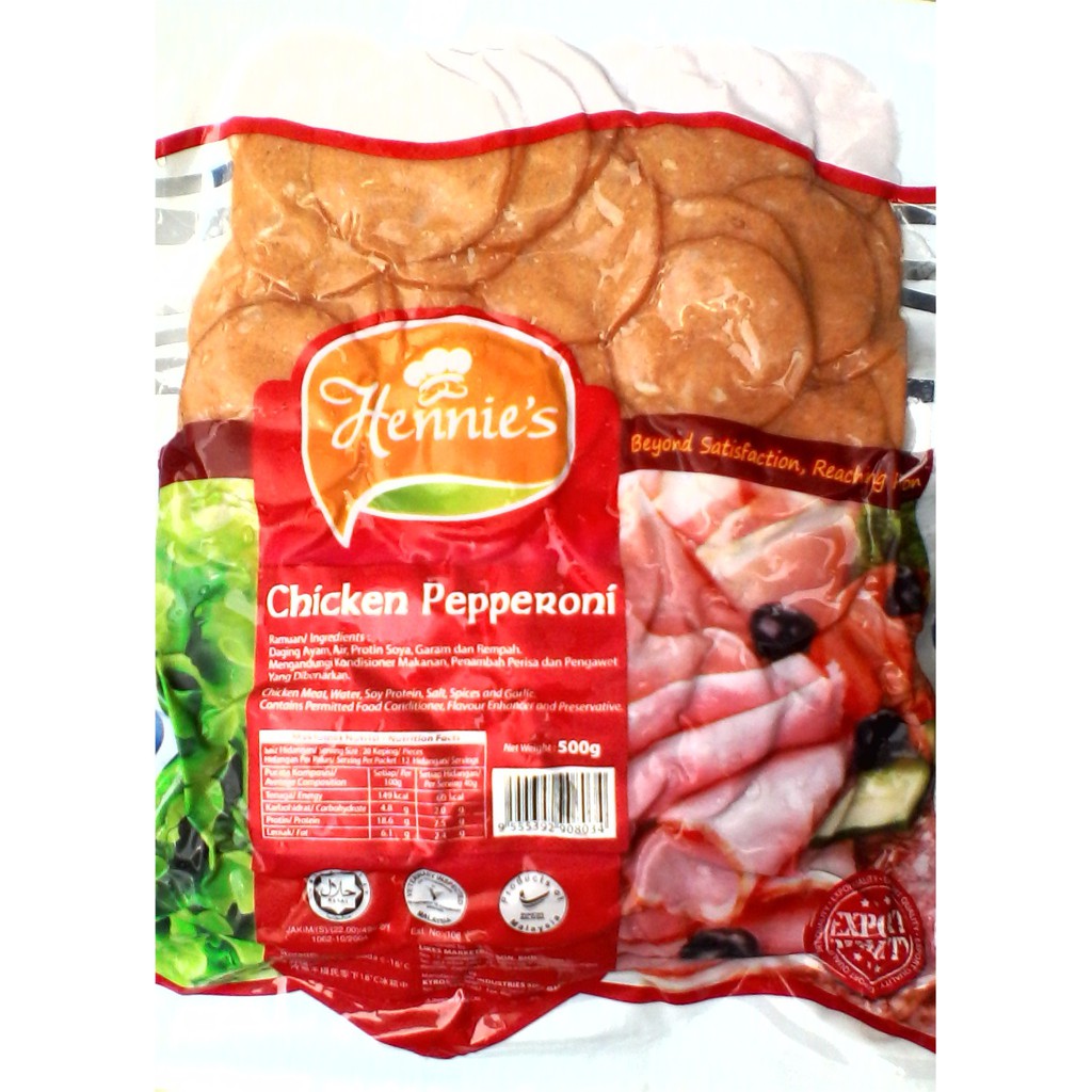 Hennies Chicken Pepperoni 500g Shopee Malaysia