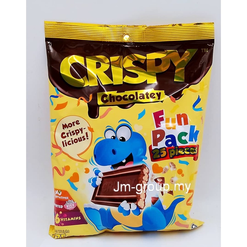 CRISPY CHOCOLATEY RICE CEREAL FUN PACK 25'S ( 275G)