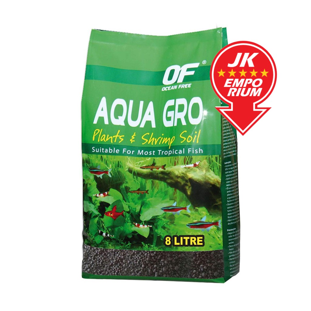 8L Ocean Free OF Aqua Gro Aquarium Plant & Shrimp Soil (Original Pack ...