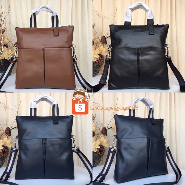 coach mens foldover tote