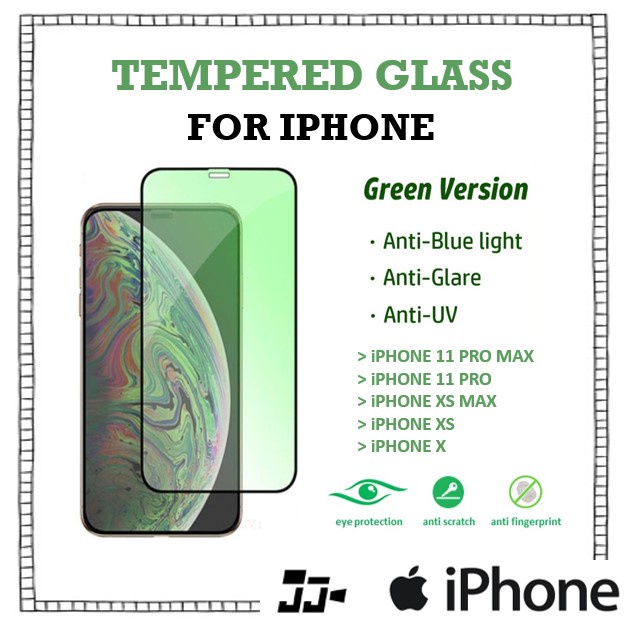 Iphone Midnight Green Matte Tempered Glass Iphone 11 Pro Max 11 Pro Xs Max Xs X Shopee Malaysia