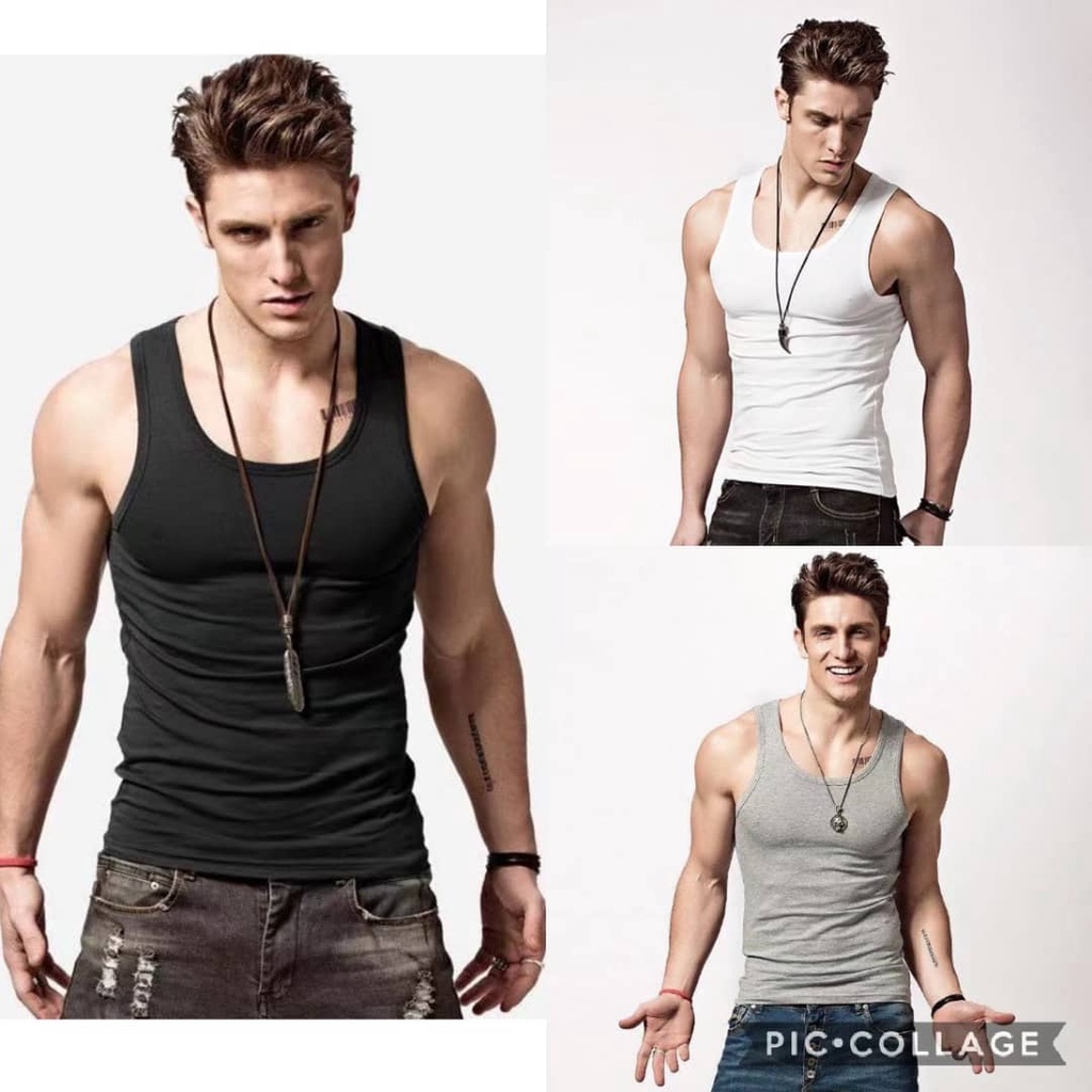 Singlet Men / Baju Singlet Lelaki / Clothes Tops Tank Adult Cotton GYM 男背心