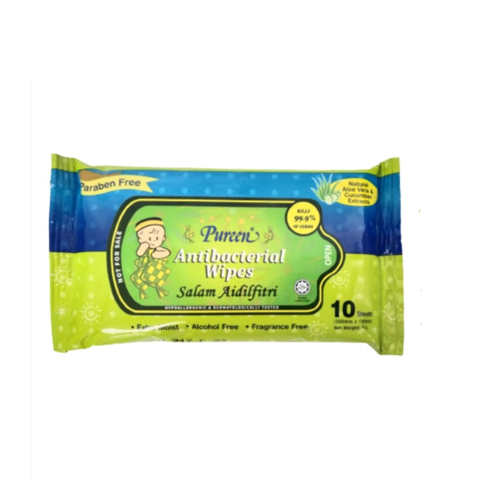 Pureen Antibacterial Hygiene Wipes 10's Shopee Malaysia