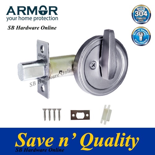 [ONESIDED THUMBTURN] ARMOR ADL-103 DEADBOLT, STAINLESS STEEL (SS ...