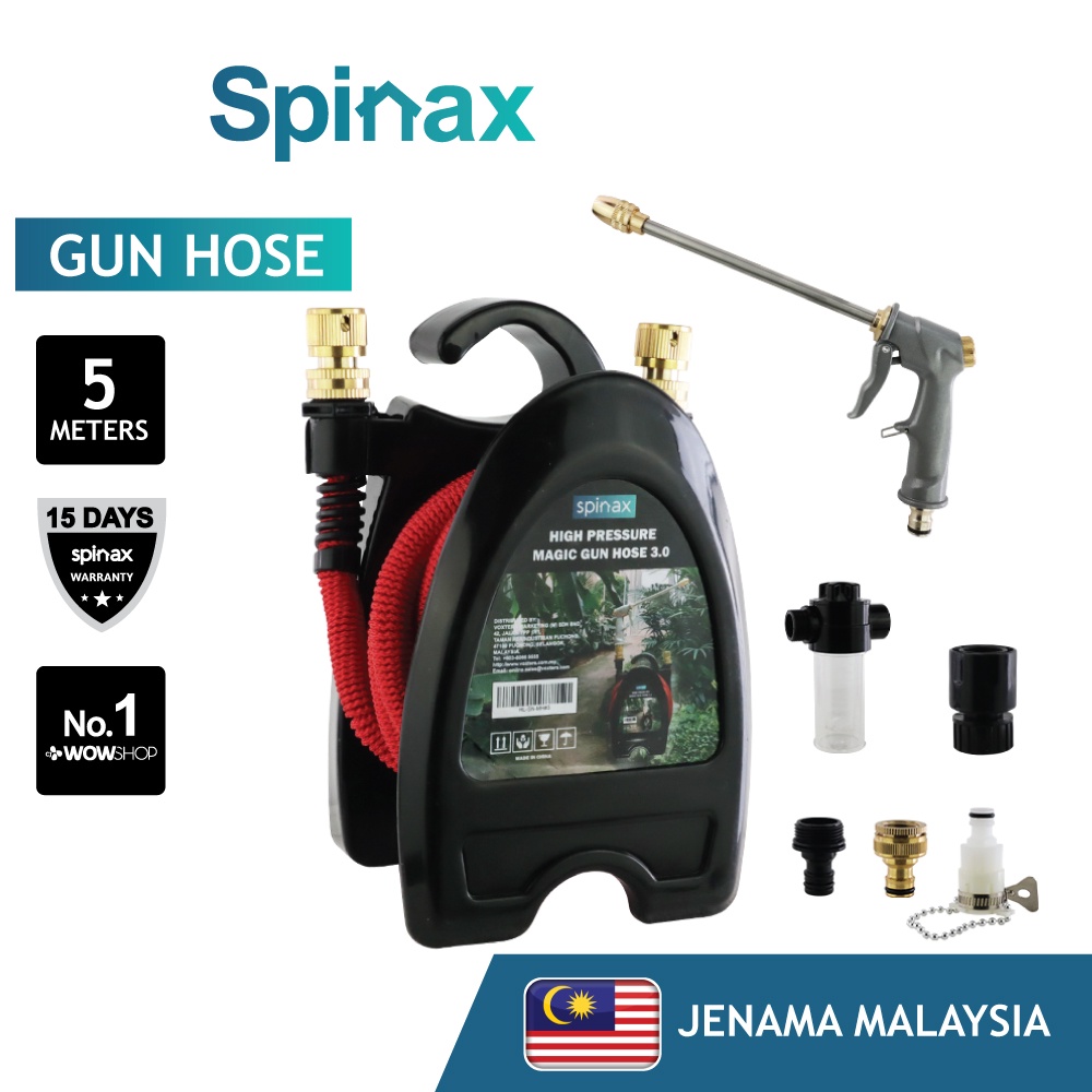 Spinax Magic Gun Hose Set 3.0 Stainless Steel High Pressure Spray Gun with Extendable Hose - SN-MH#3