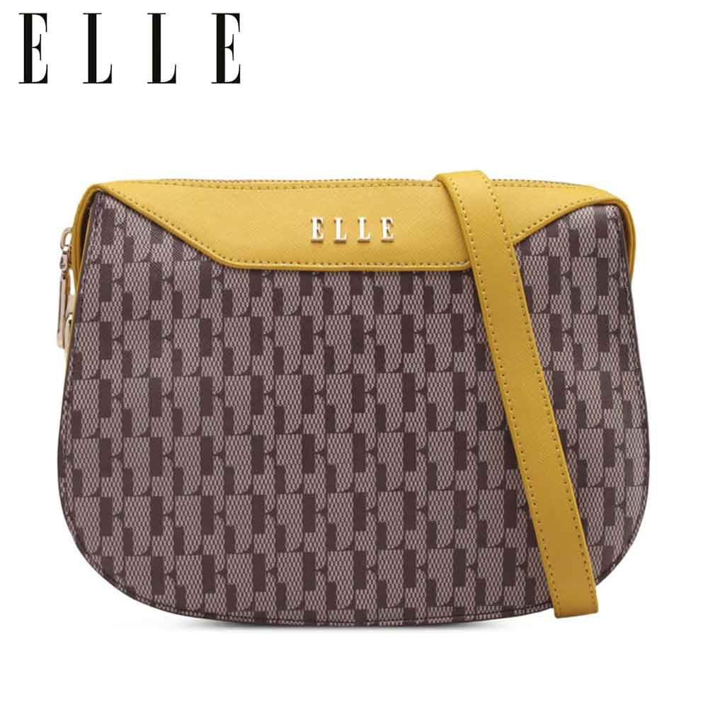 Elle Monogram Sling bag Mustard Shopee Malaysia